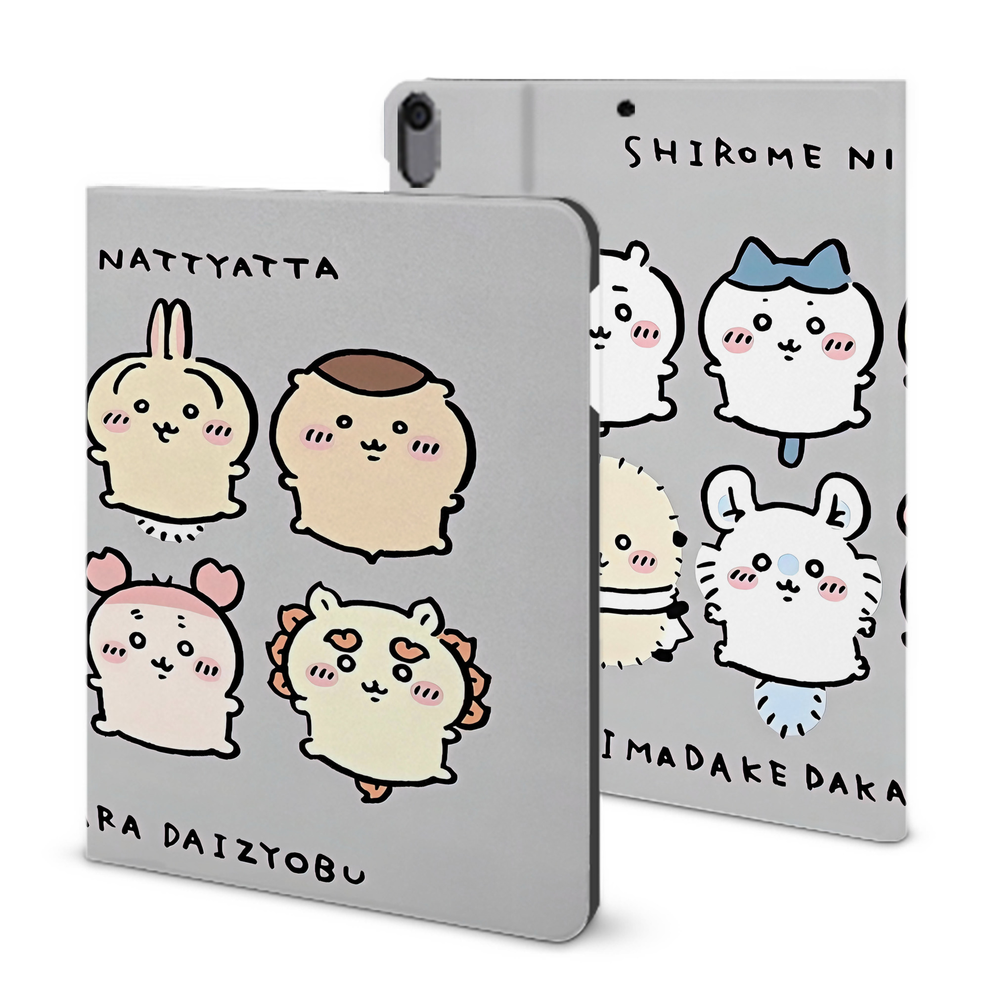 （画像用） ちいかわ Chii-kawa IPad ケース ブック型 PUレザー TPU 耐衝撃 軽量 薄型 ペン収納なし 全面保護 IPad 各モデル対応